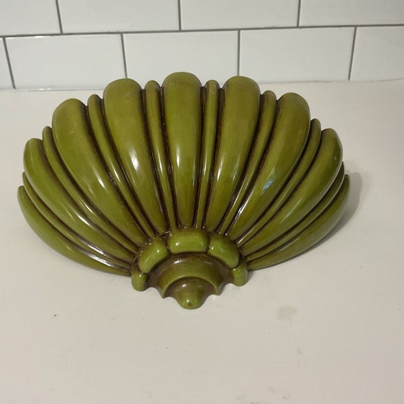 VTG Syroco Inc. Plastic Wall Pocket Sconce No. 4245 Olive Green - Picture 5 of 6